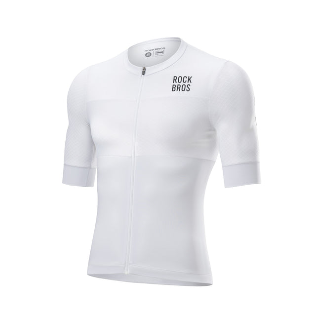 ROCKBROS Męska Koszulka Kolarska o Dopasowanym Kroju Oddychająca z Krótkim Rękawem Koszulki
