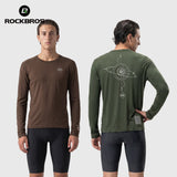ROCKBROS Męska Koszulka Rowerowa z Wełną merynosa i Tencel Koszulki
