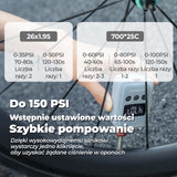 ROCKBROS Mini Elektryczna Pompka Rowerowa Z Wyświetlaczem LED 150 PSI - HW-140 Elektryczne pompki