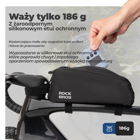 ROCKBROS Mini Elektryczna Pompka Rowerowa Z Wyświetlaczem LED 150 PSI - HW-140 Elektryczne pompki