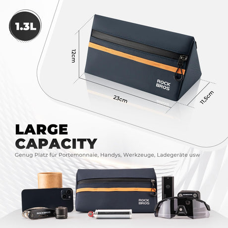 ROCKBROS Torba na Kierownicę Rowerową Odporna na Zużycie 1,3L-W011 Torby na kierownicę