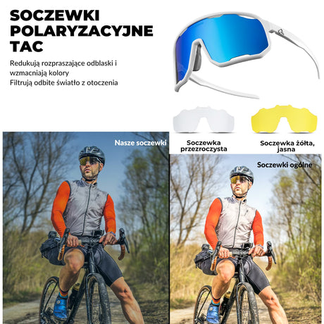 Okulary Polaryzacyjne  Ochroną UV400 i Wymiennymi Noskami-SP351