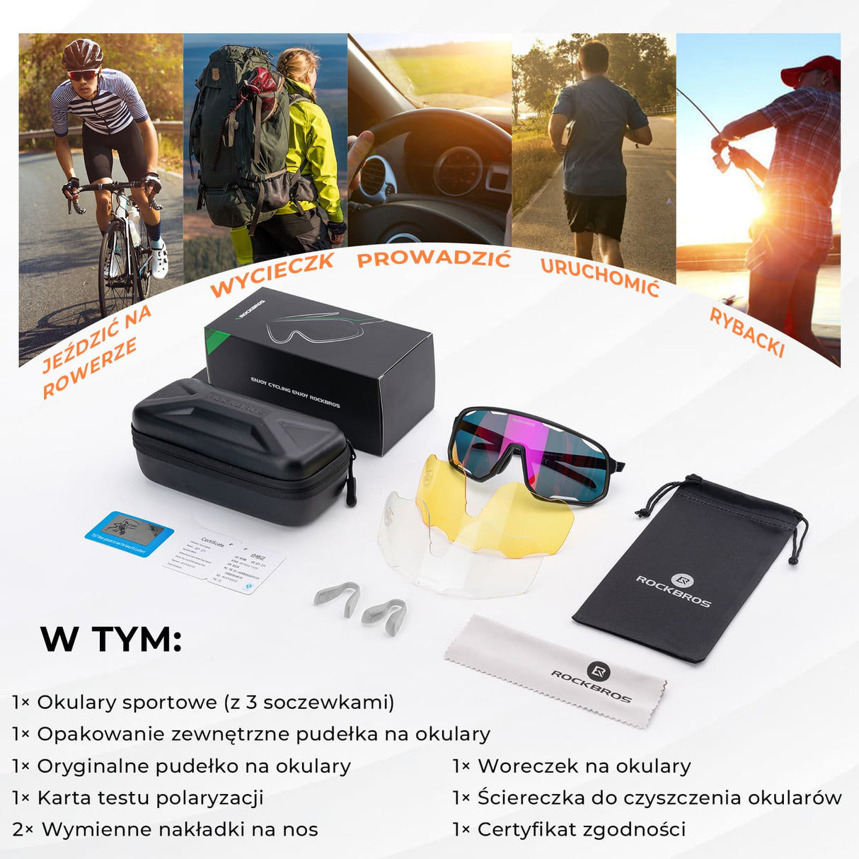 Okulary fotochromowe Ochrona UV400 Wiatroodporny -SP351