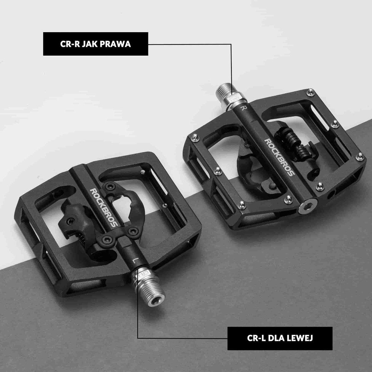 Pedały Rowerowe Aluminiowe Antypoślizgowe Pedały SPD/Pedały Platformowe 9/16"