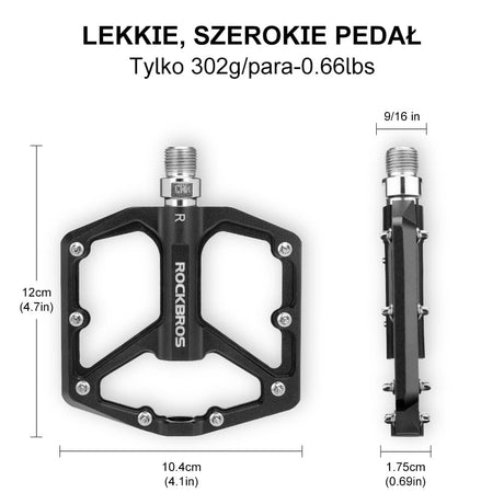 Pedały Rowerowe Pedały z Aluminium  9/16 Cala