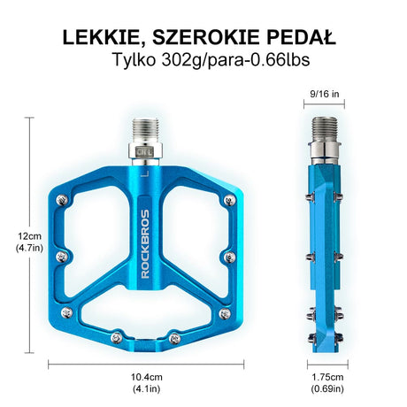 Pedały Rowerowe Pedały z Aluminium  9/16 Cala