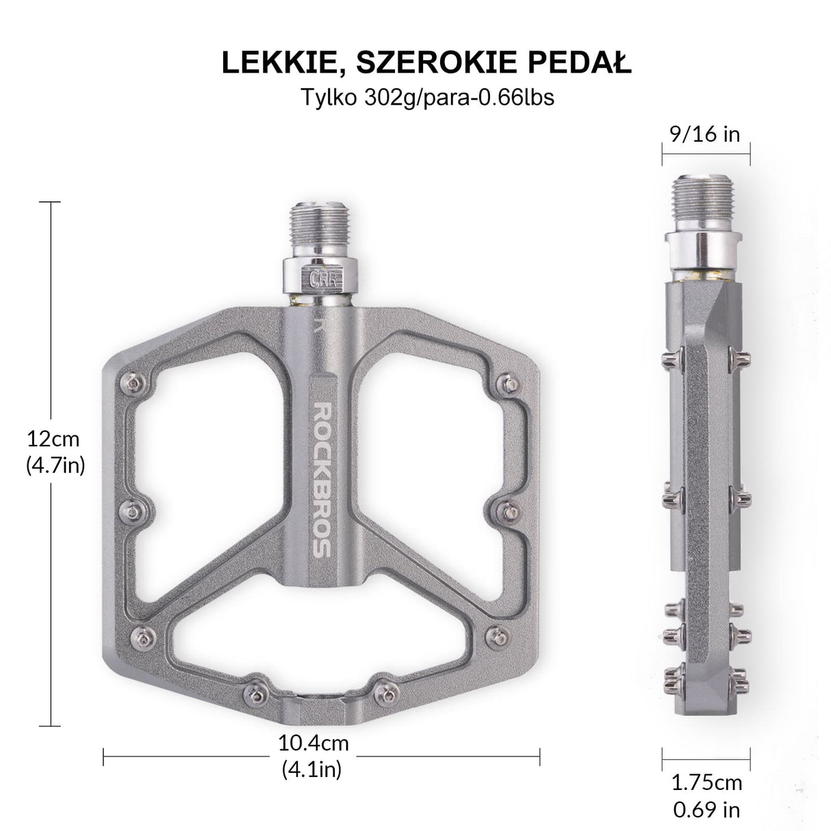 Pedały Rowerowe Pedały z Aluminium  9/16 Cala