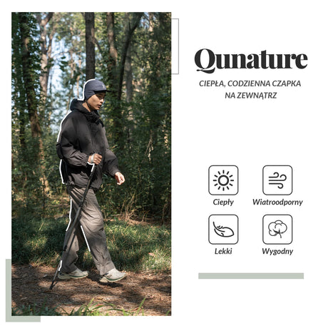 Qunature Qunature Czapka Zimowa z Fleece z Ochroną Uszu-M009 Czapki