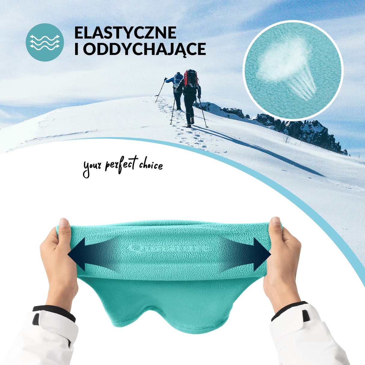 Qunature Dwustronny Polarowy Ocieplacz na Twarz i Szyję -014-WB023