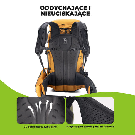 Qunature Qunature Plecak Trekkingowy 25 L z Odpinaną Kieszenią I Dostępem Bocznym-H64 Qunature-Wędrówki