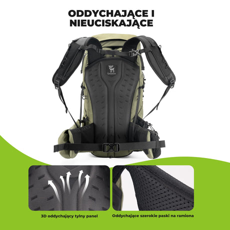 Qunature Qunature Plecak Trekkingowy 25 L z Odpinaną Kieszenią I Dostępem Bocznym-H64 Qunature-Wędrówki