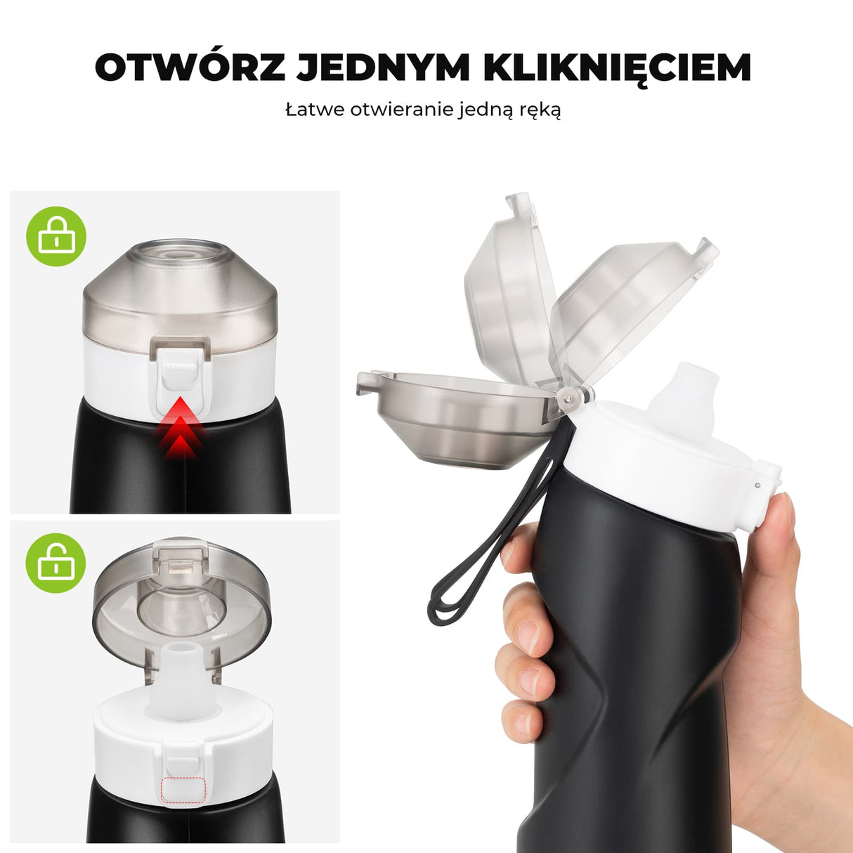 Qunature Składany Miękki Bidon Z Ukośnym Ustnikiem 700 ml