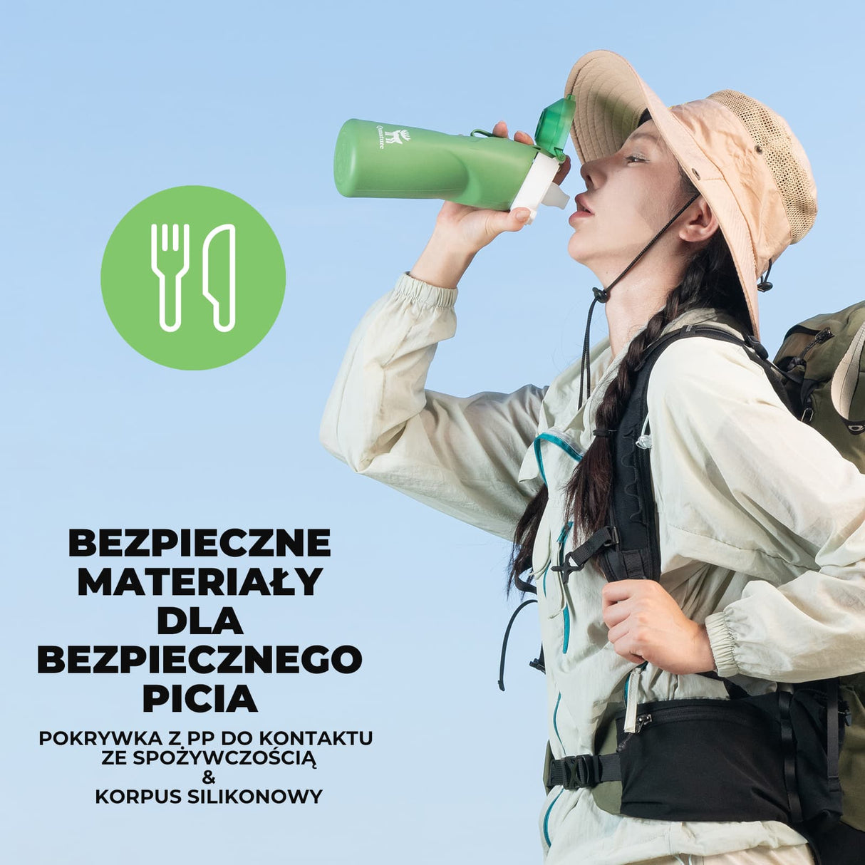 ROCKBROS Qunature Składany Miękki Bidon Z Ukośnym Ustnikiem 700 ml Bidony