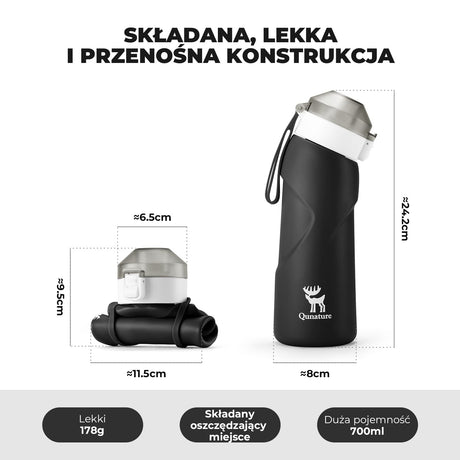 ROCKBROS Qunature Składany Miękki Bidon Z Ukośnym Ustnikiem 700 ml Bidony