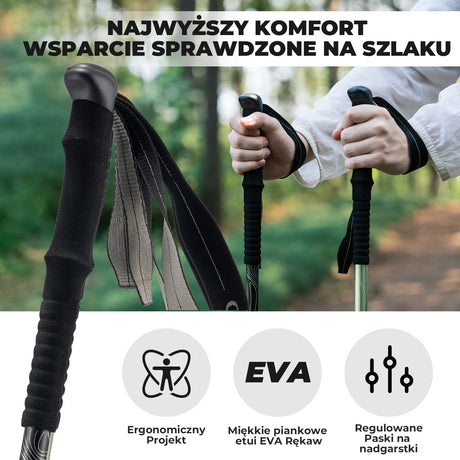 Qunature Qunature Ultralekki Kij Trekkingowy 3-częściowy Qunature-Wędrówki