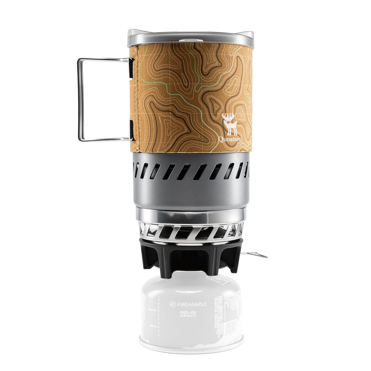 Qunature Qunature Zintegrowany System Kuchenki z Funkcją Szybkiego Podgrzewania BiwakBrązowy