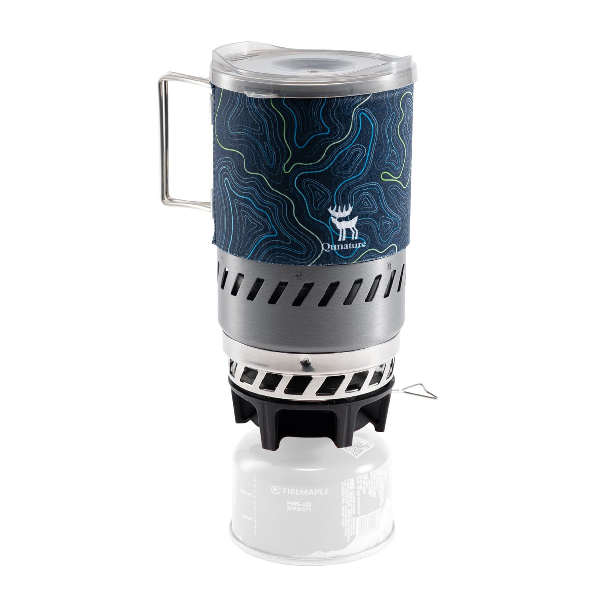 Qunature Qunature Zintegrowany System Kuchenki z Funkcją Szybkiego Podgrzewania BiwakNiebieski