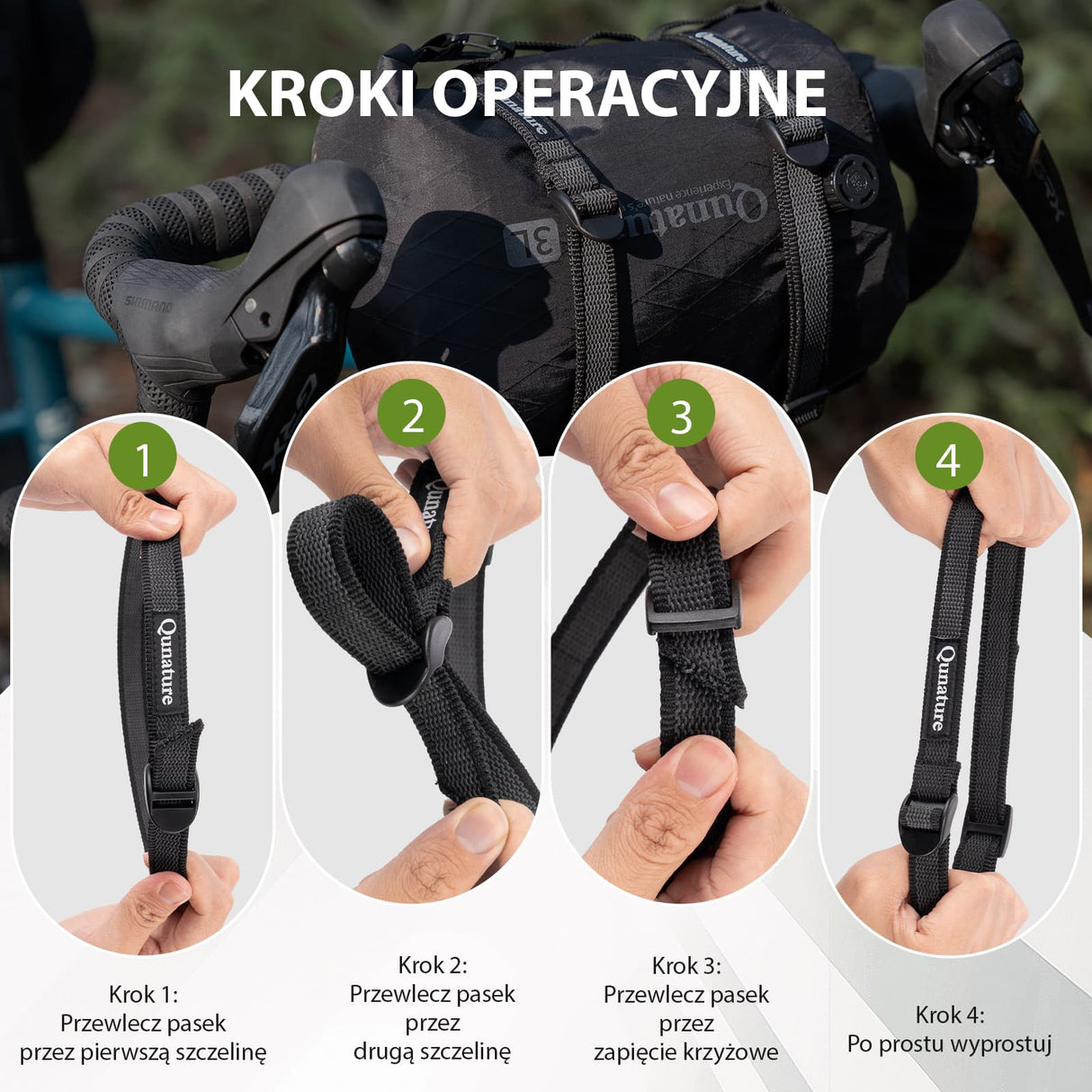 Qunature Qunature Pasy Mocujące 2 szt. Regulowane i Wytrzymałe do Bikepackingu-D93 Qunature-Bikepacking