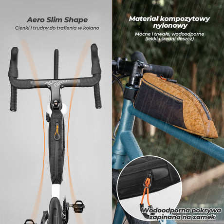 Qunature Qunature Torba na Górną Rurę Ramy – Pojemność 1L do Bikepackingu Torby na ramę