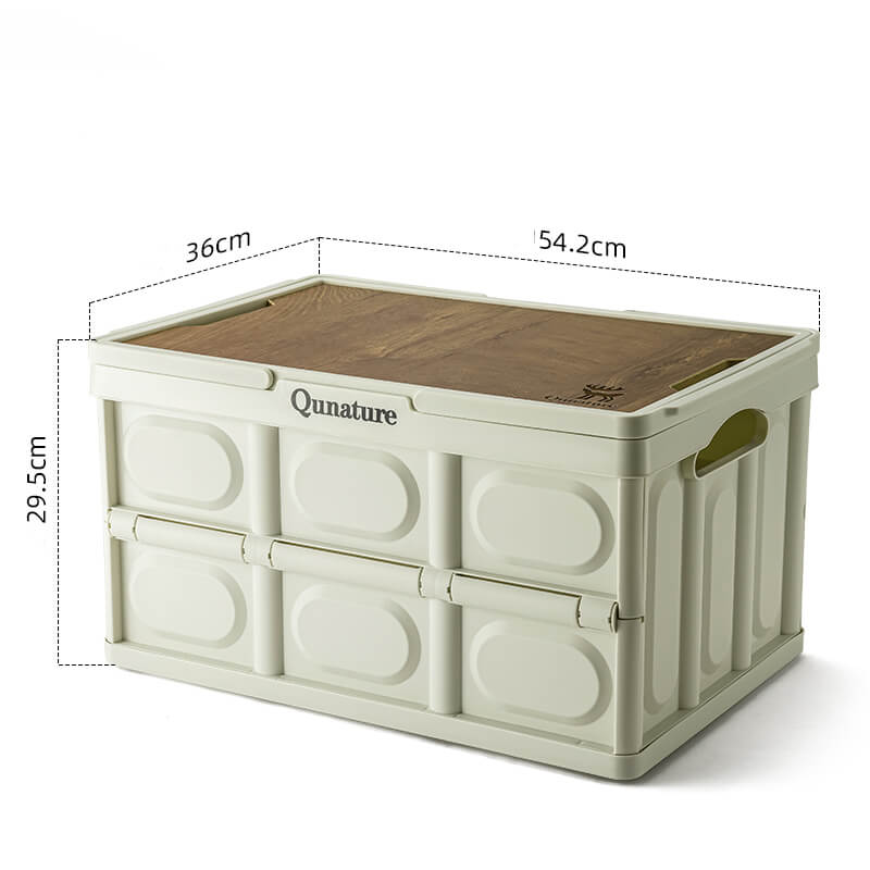 Qunature Qunature Skrzynia Kempingowa Ze Składaną Pokrywą Skrzynia kempingowa55L bez drewnianej pokrywy