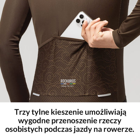 ROAD TO SKY Koszulka Rowerowa Męska z Długim Rękawem na Wiosnę i Lato