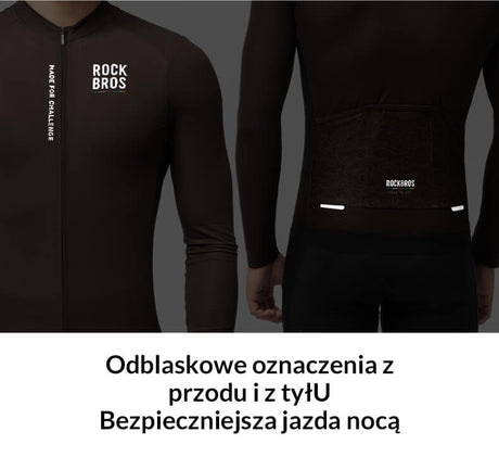 ROAD TO SKY Koszulka Rowerowa Męska z Długim Rękawem na Wiosnę i Lato