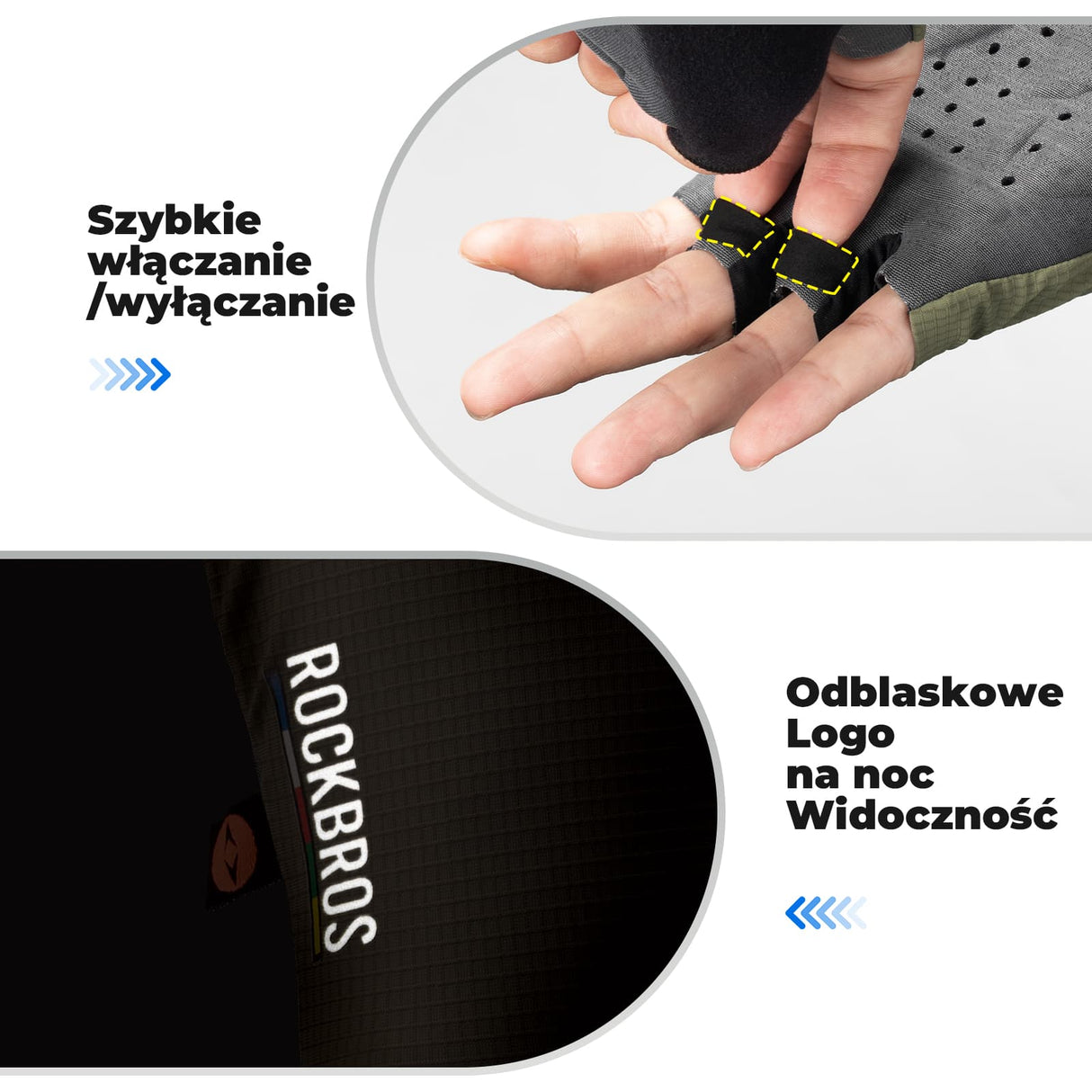 ROAD TO SKY ROAD TO SKY Rękawiczki Rowerowe Z Krótkimi Palcami Typ Szosowy, Wzmocnione-TLS006 Rękawiczki