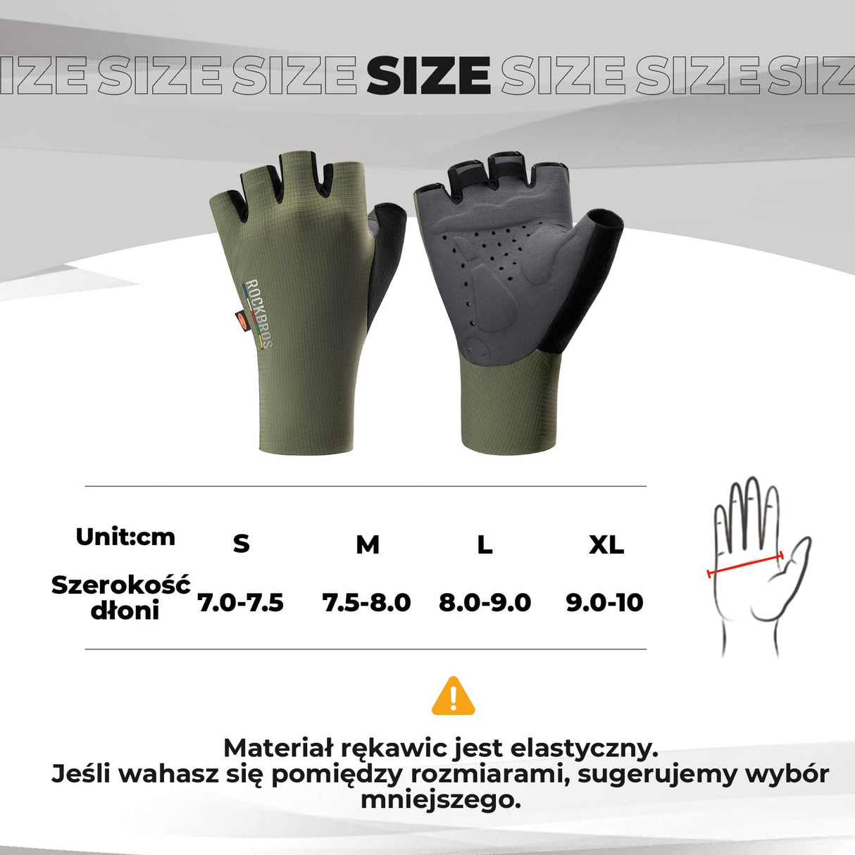 ROAD TO SKY ROAD TO SKY Rękawiczki Rowerowe Z Krótkimi Palcami Typ Szosowy, Wzmocnione-TLS006 Rękawiczki