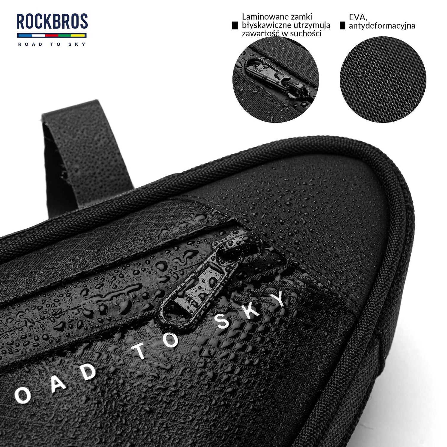 ROCKBROS ROAD TO SKY Torba Rowerowa pod Ramę Wodoodporna 2L Torby pod ramę