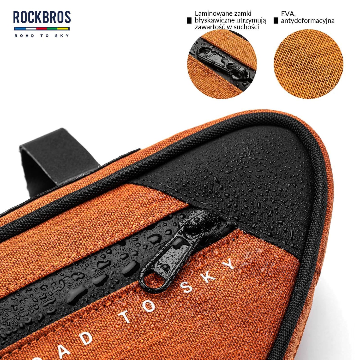 ROCKBROS ROAD TO SKY Torba Rowerowa pod Ramę Wodoodporna 2L Torby pod ramę