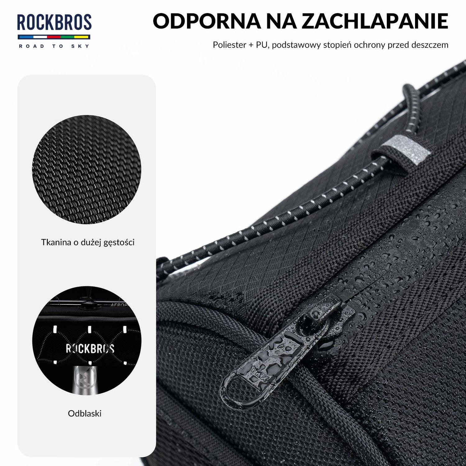 ROCKBROS ROAD TO SKY Torby na Kierownicę Rowerową Wodoodporna 1,5L Torby na kierownicę