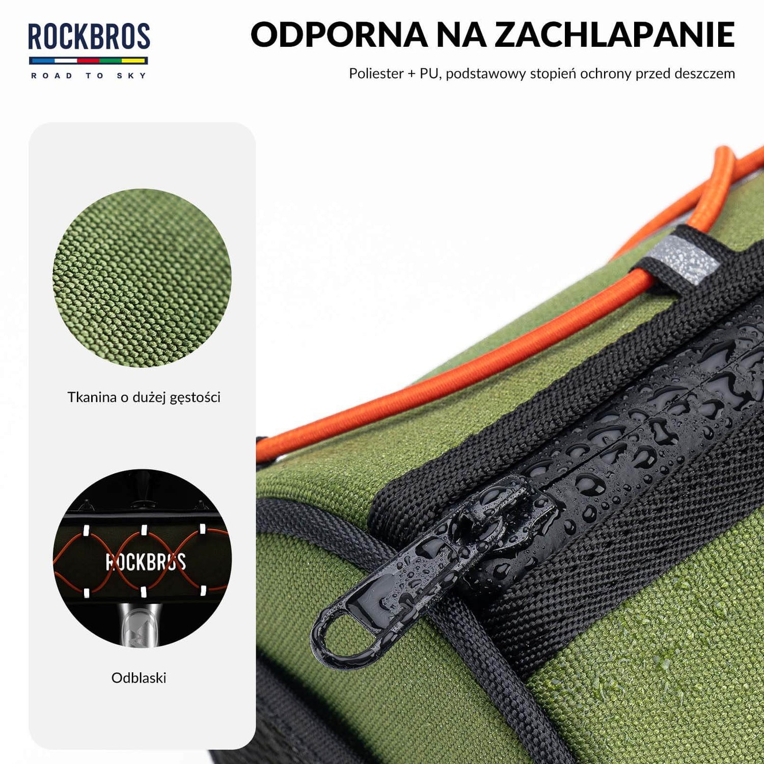 ROCKBROS ROAD TO SKY Torby na Kierownicę Rowerową Wodoodporna 1,5L Torby na kierownicę