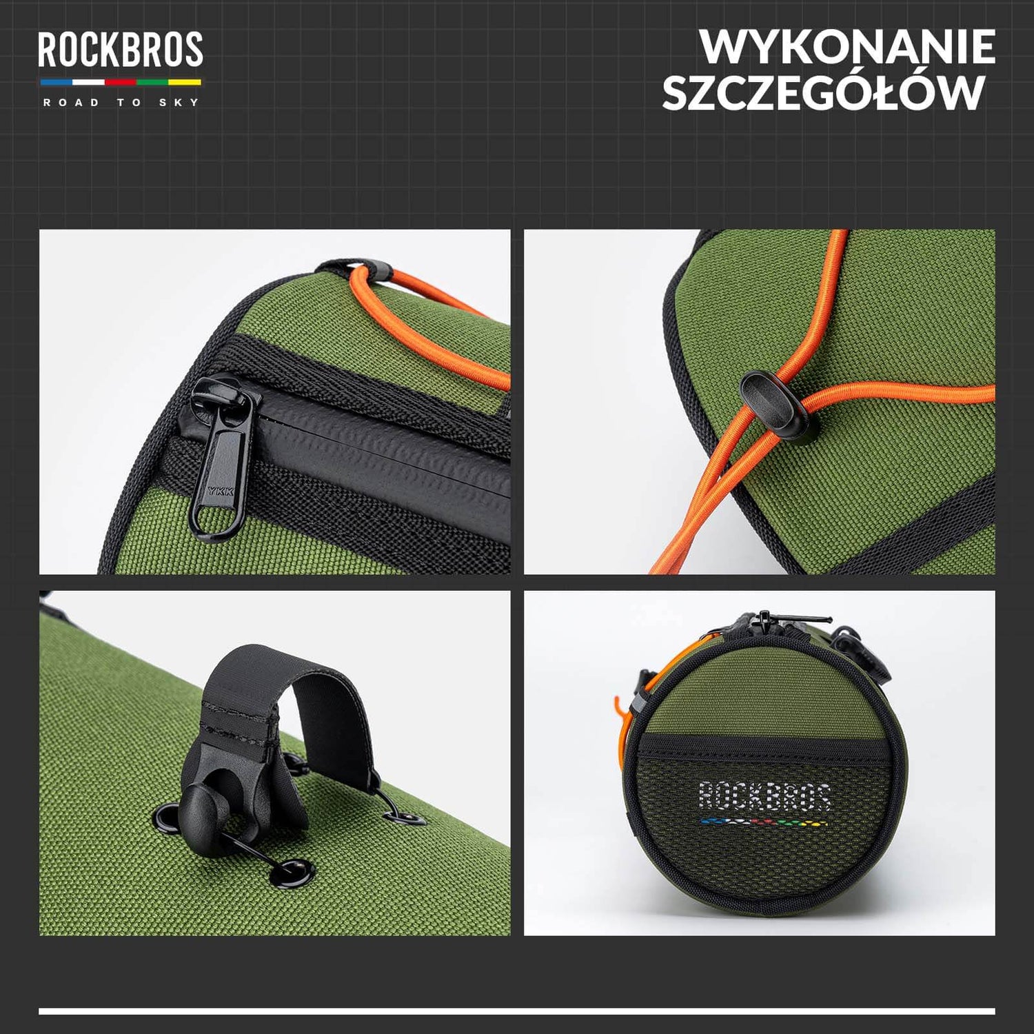 ROCKBROS ROAD TO SKY Torby na Kierownicę Rowerową Wodoodporna 1,5L Torby na kierownicę