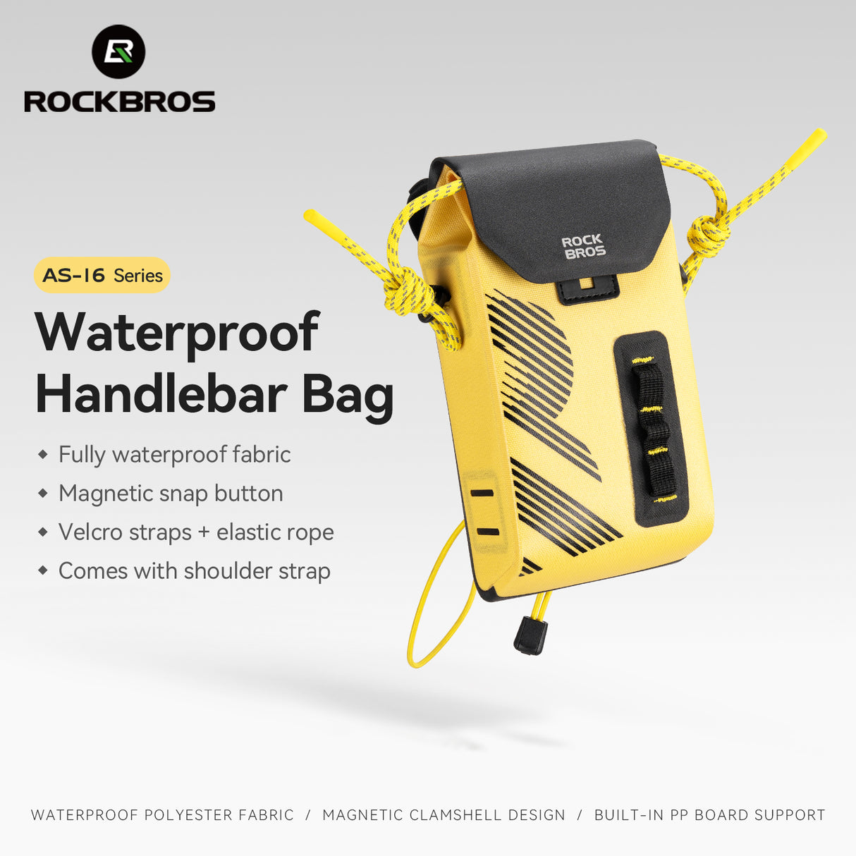 ROCKBROS 100% Wodoodporna Torba na Ramę 1,3L Szczelna i Trwała-AS-160 Torby na kierownicę