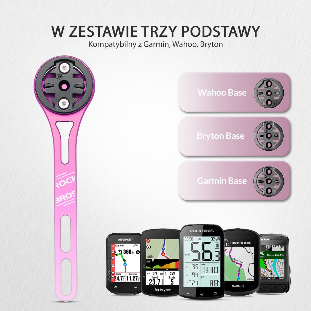 Aero Uchwyt na Licznik Rowerowy Wyposażony w Garmin/Bryton/Wahoo-FK-307