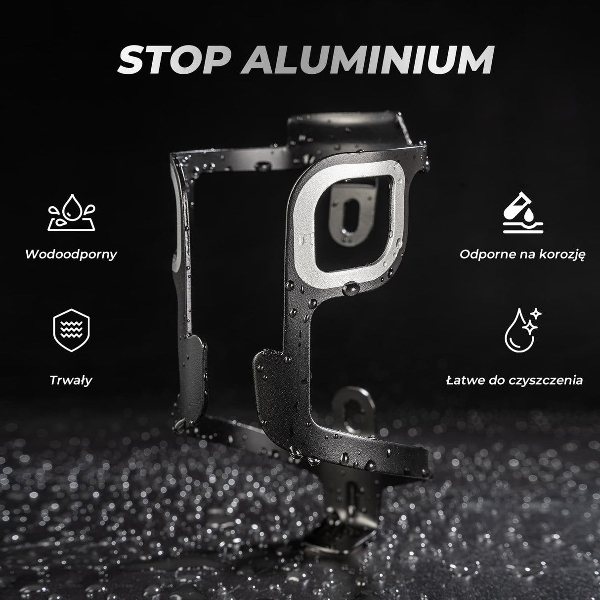 ROCKBROS Aluminiowy Koszyk na Bidon Ultra Lekki i Wytrzymały-BBC2504 Uchwyty na bidon