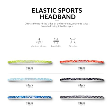 ROCKBROS Opaska na Głowę na Rower na Włosy 6 Szt. 50-76cm-ZHD006 Opaska na Głowę na Rower