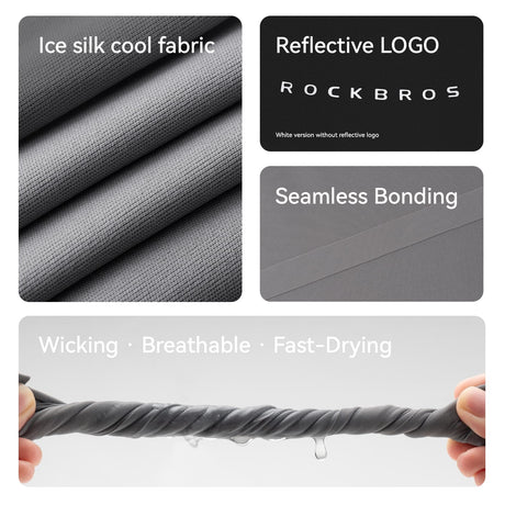 ROCKBROS Maska Rowerowa Ice Silk UPF50+ Osłony twarzy
