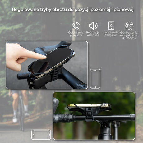 ROCKBROS Uchwyt na Telefon Rowerowy Silikonowy Szybkozłączny Bezpieczne i Wygodne Mocowanie&nbsp;
