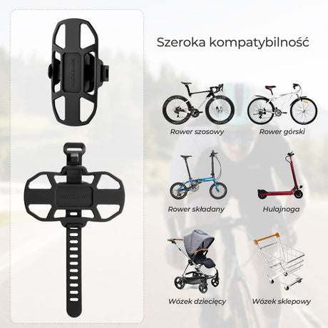 ROCKBROS Uchwyt na Telefon Rowerowy Silikonowy Szybkozłączny Bezpieczne i Wygodne Mocowanie&nbsp;