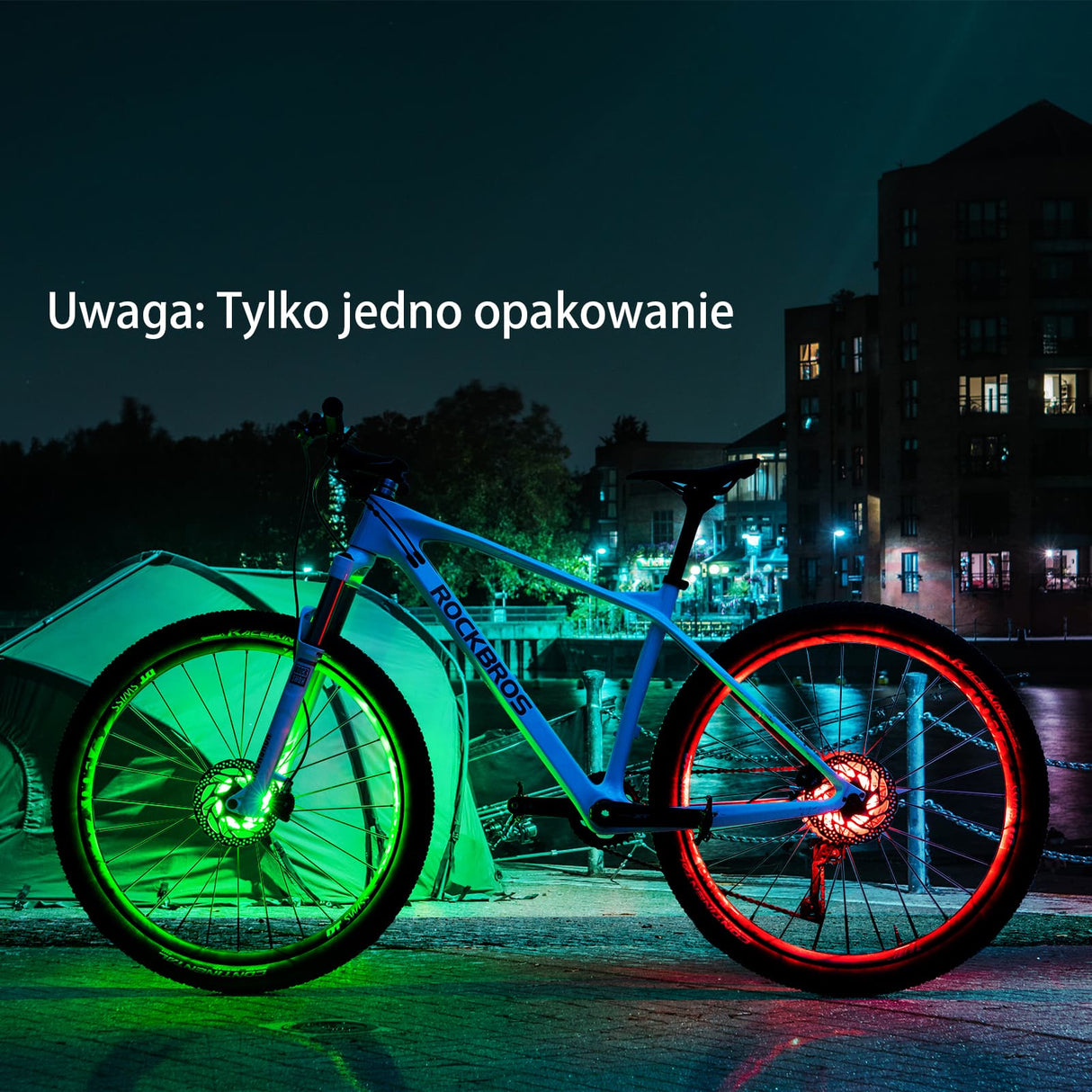 ROCKBROS Światło Koła Rowerowego USB-Ładowalna, Wodoodporna Lampa Do Obręczy Światła rowerowe