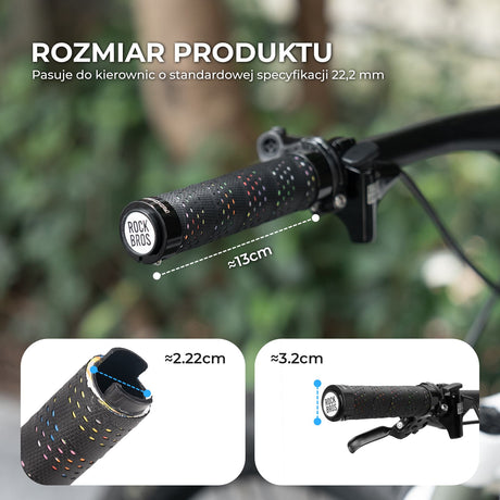 ROCKBROS Chwyty Rowerowe 22,2 mm z Podwójną Blokadą-GR0112 Rączki rowerowe