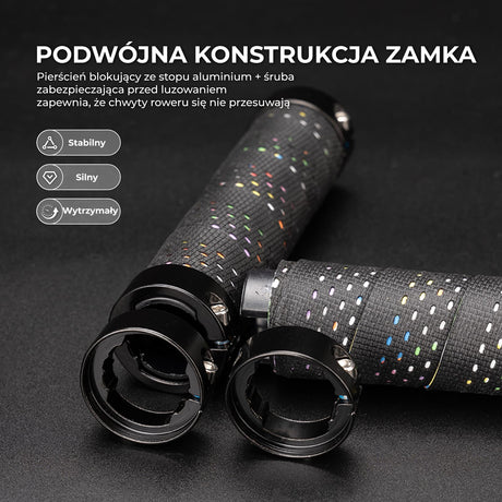 ROCKBROS Chwyty Rowerowe 22,2 mm z Podwójną Blokadą-GR0112 Rączki rowerowe