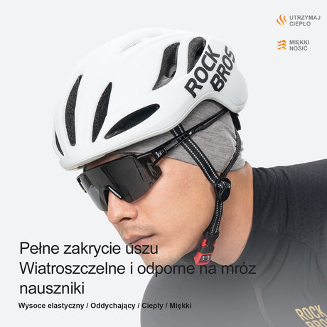 ROCKBROS Ciepła Czapka Rowerowa z Wełny i Tencelu-YDM002 Czapki