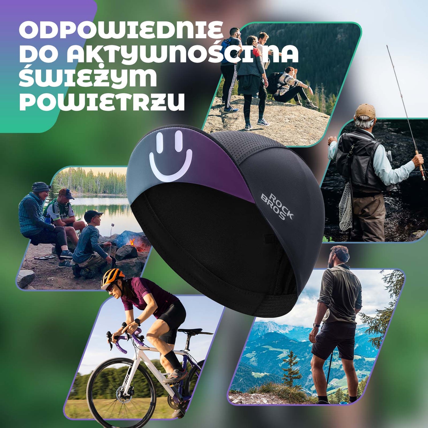 mountainbike mütze ROCKBROS Fahrradkappe Anti-Schweiß-Mütze Helmvisier UPF50+ Unisex – ROCKBROS-PL