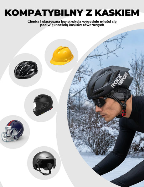ROCKBROS Czapka Rowerowa Zimowa Z Ochroną Uszu-LF25770 Czapki