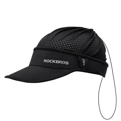 ROCKBROS Czapka z Daszkiem Przeciwsłoneczna z Ochroną UV UPF50+ Uniwersalna CzapkiCzarny