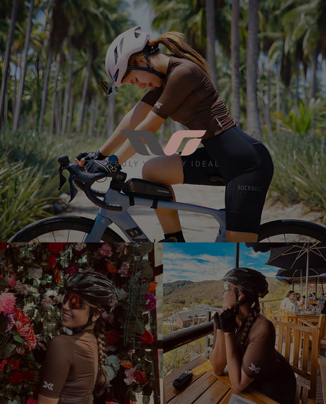 ROCKBROS Damska Koszulka Rowerowa Termoaktywna Szybkoschnąca Koszulki