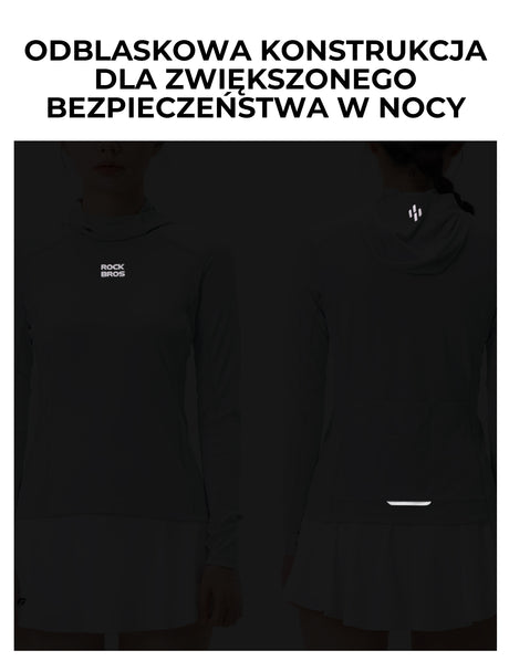 ROCKBROS Damska Bluza Rowerowa Z Kapturem UPF 50+ -YPW078-1 Koszulki