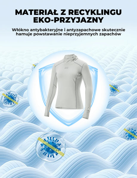 ROCKBROS Damska Bluza Rowerowa Z Kapturem UPF 50+ -YPW078-1 Koszulki